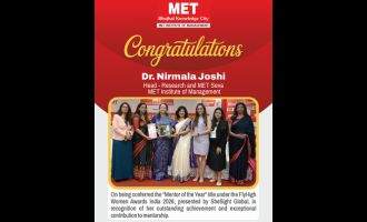 MET Academician conferred as Mentor of the Year